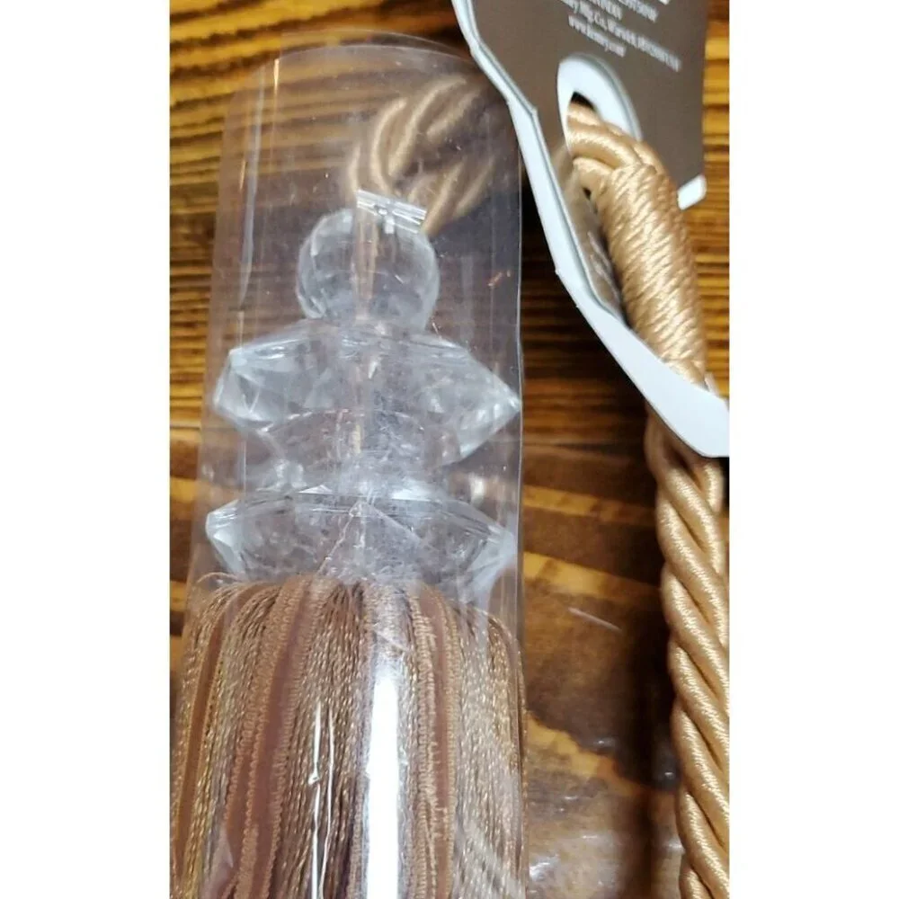 NEW!! Signature Collection Gold Embellished Curtain Tieback